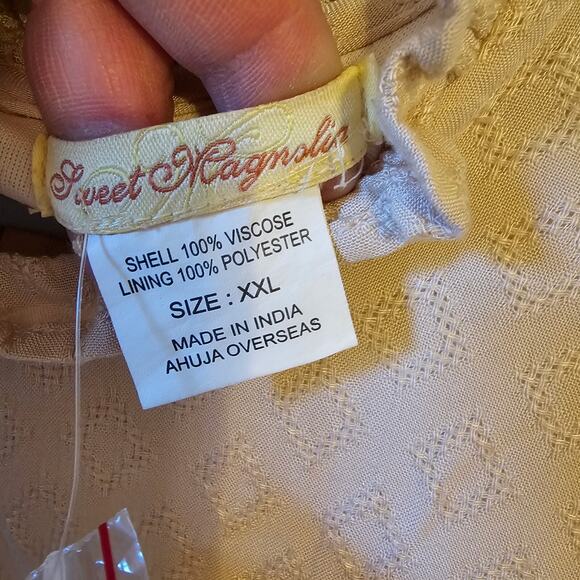 Sweet Magnolia Sleeveless Tiered Midi Dress Beige Textured Knit NWT Boho XXL - Picture 4 of 10